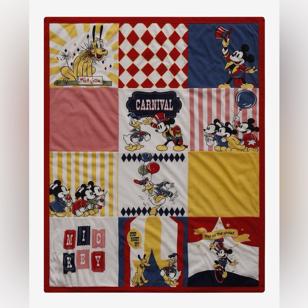 Disney Mickey Mouse carnival comforter quilt throw baby Blanket